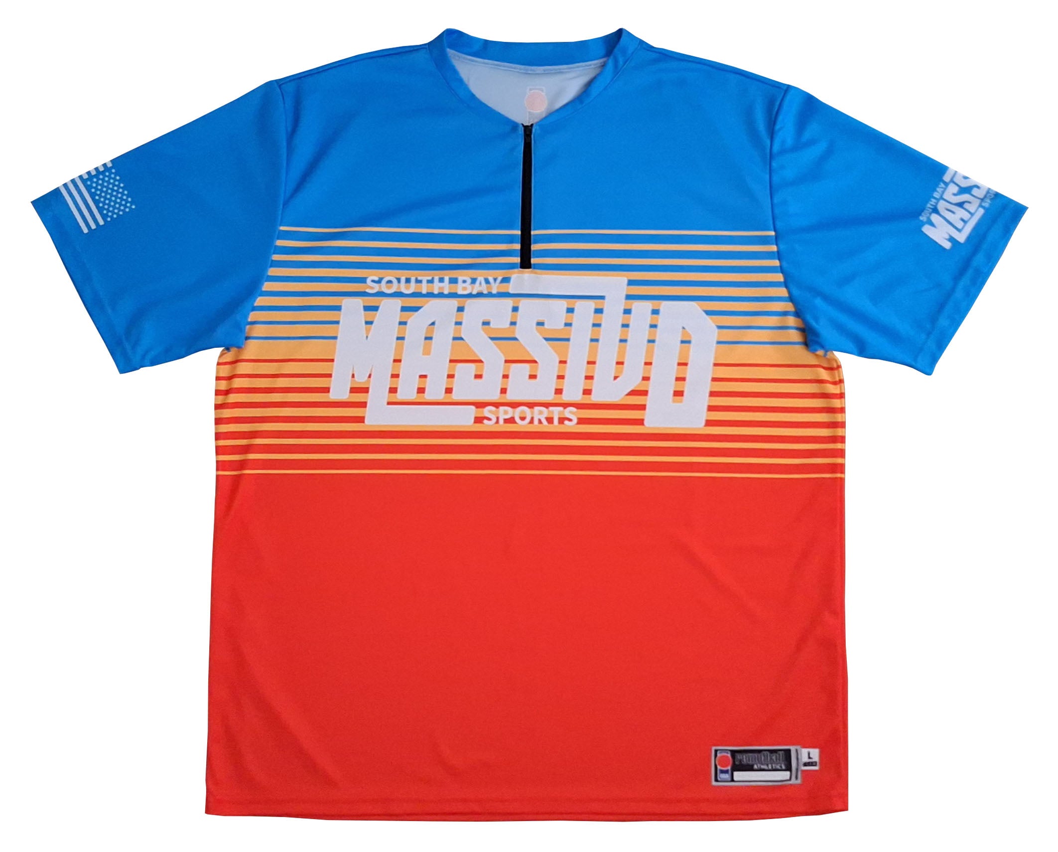 RBA Zip Front Henley Mock Mesh S/S Jersey