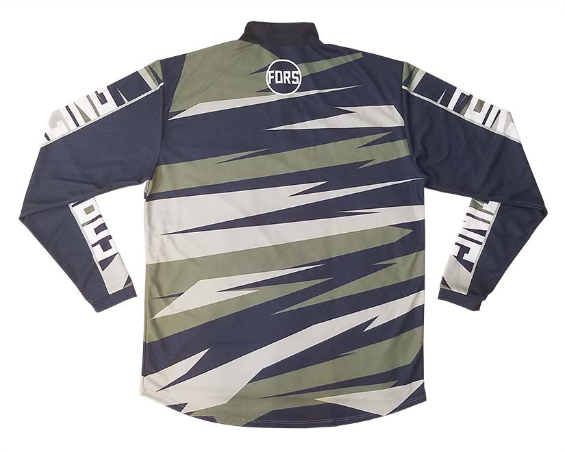 RBA Zip Mock Neck Mock Mesh L/S Jersey